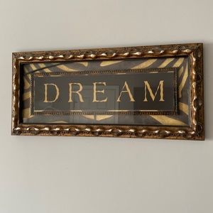 Beautiful “Dream” leopard/Tiger style sign